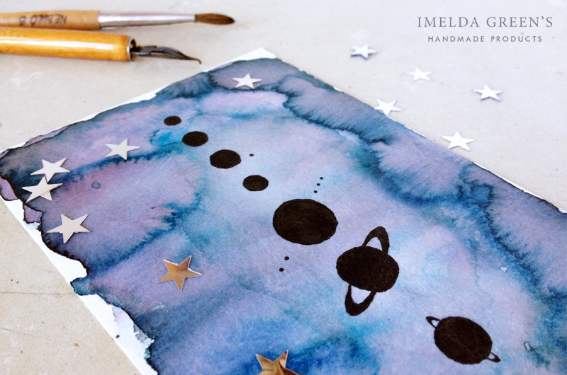 800x530 Watercolour Painting Class - Solar System Watercolor