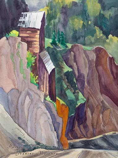 382x512 Old Mine - Southwest Watercolor