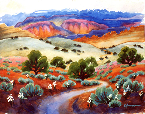 500x395 Salt Valley - Southwest Watercolor