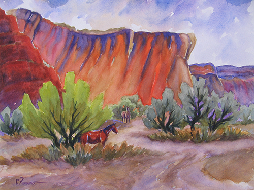 500x375 Southwestern Landscapes Pam Furumo Southwestern Watercolors - Southwest Watercolor