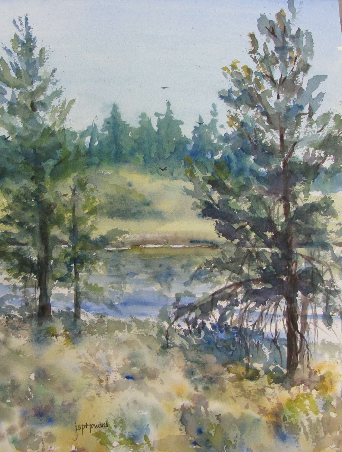 1202x1585 Fall River - Southwest Watercolor