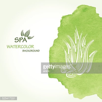 414x414 Spa Watercolor Background Premium Clipart - Spa Watercolor