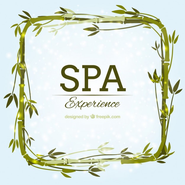 626x626 Watercolor Spa Background With Bamboo Frame Vector Free Download - Spa Watercolor