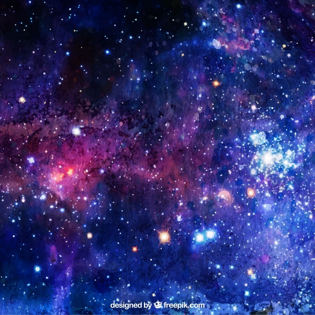 626x626 Watercolor Background With Stars Vector Free Download - Space Watercolor