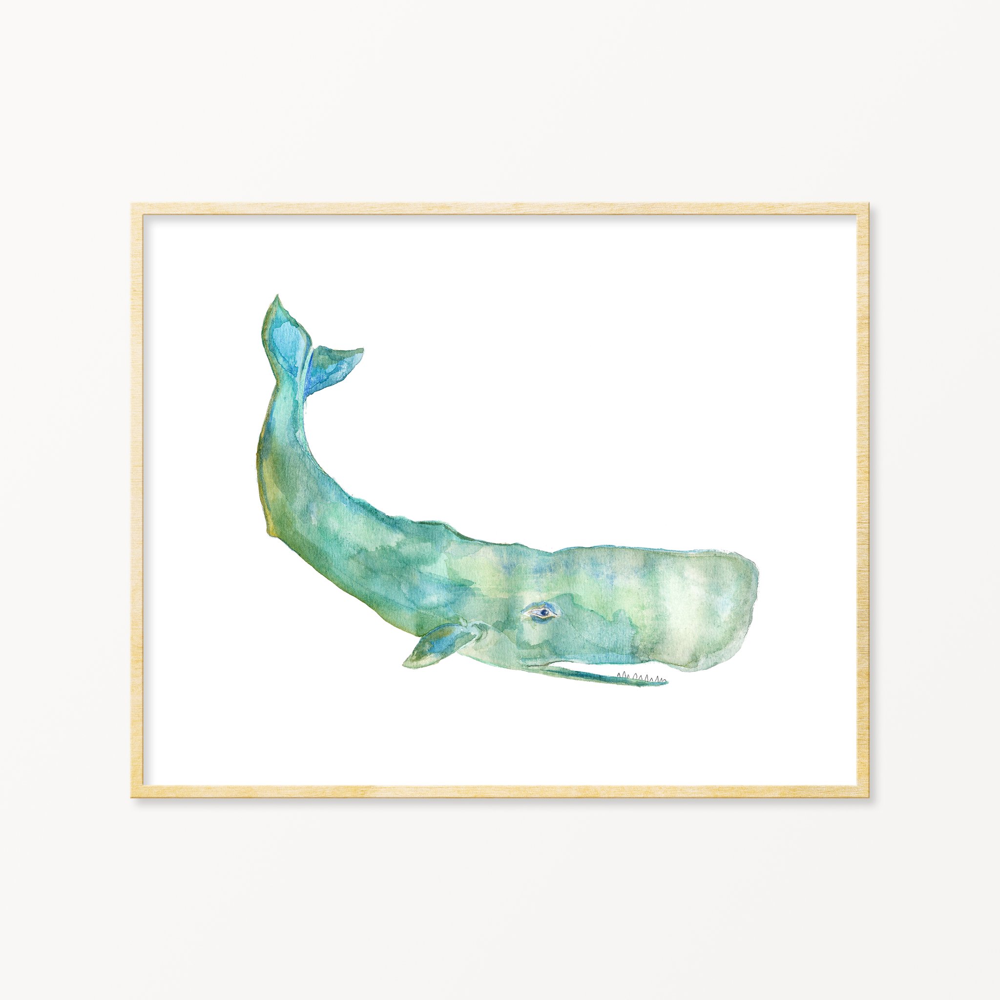 2048x2048 Sperm Whale Art Print - Sperm Whale Watercolor