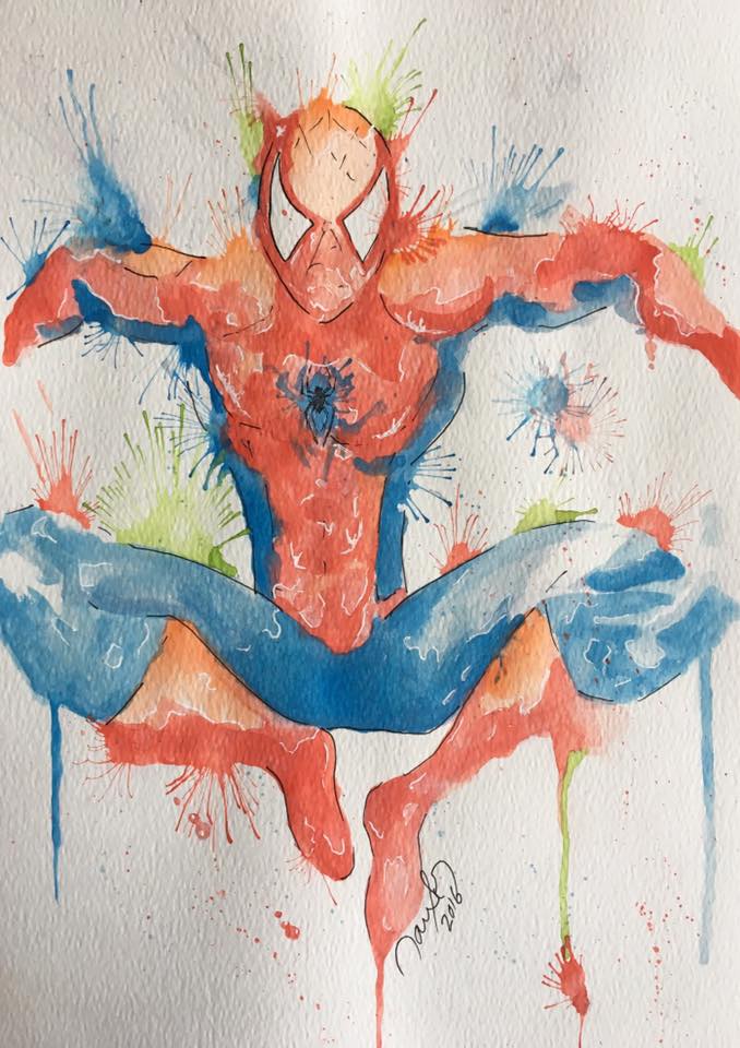 678x960 Spiderman Watercolor By Fantom17 - Spiderman Watercolor
