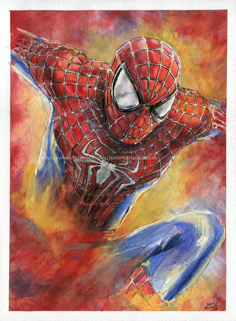 767x1042 Spider Man - Spiderman Watercolor
