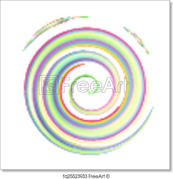 561x581 Free Art Print Of Colorful Watercolor Spiral. Colorful Watercolor - Spiral Watercolor