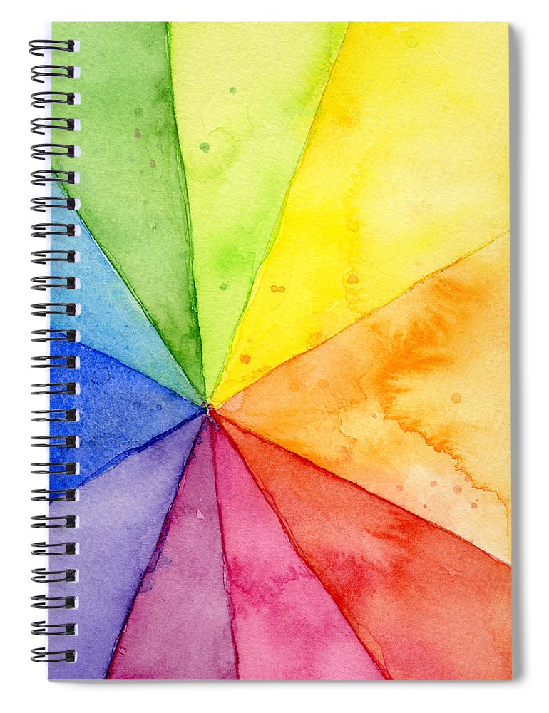 770x1000 Watercolor Rainbow Beachball Pattern Spiral Notebook For Sale By - Spiral Watercolor