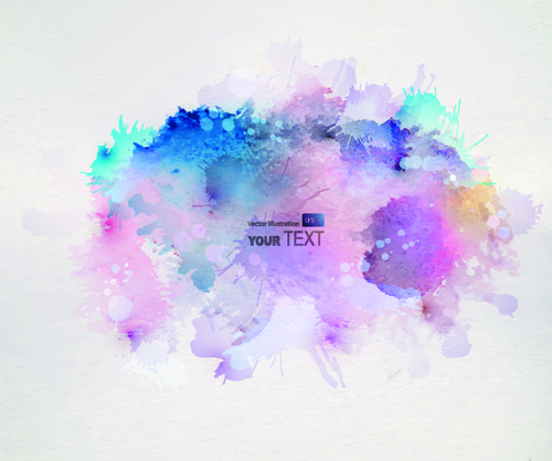 500x418 Splash Watercolor Stains Background Vector Free Vector In - Splash Of Watercolor
