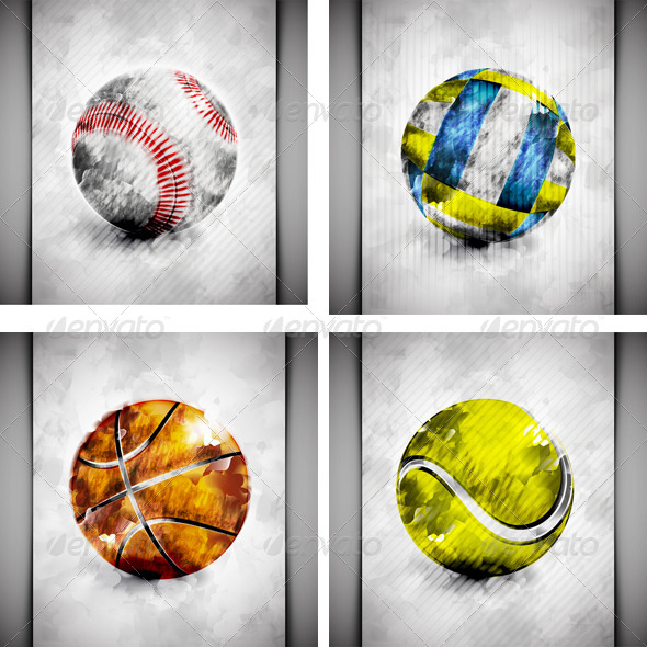 590x590 Sports Ball Watercolor By Lonely Graphicriver - Sports Watercolor