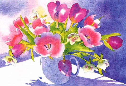 530x364 How To Paint Spring Flowers In Watercolour With Fiona Peart - Spring Flowers Watercolor