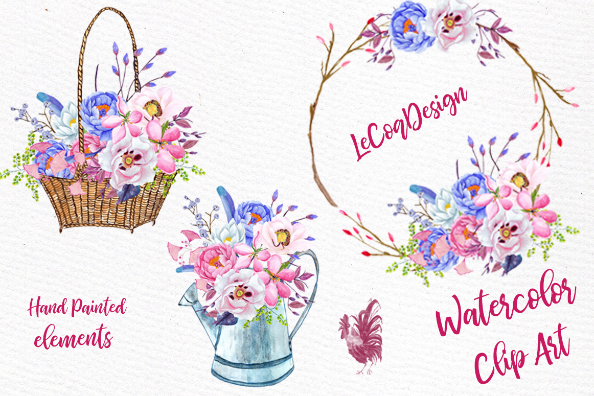 1162x775 Watercolor Flowers Watercolor Clipart Spring Flowers By - Spring Flowers Watercolor