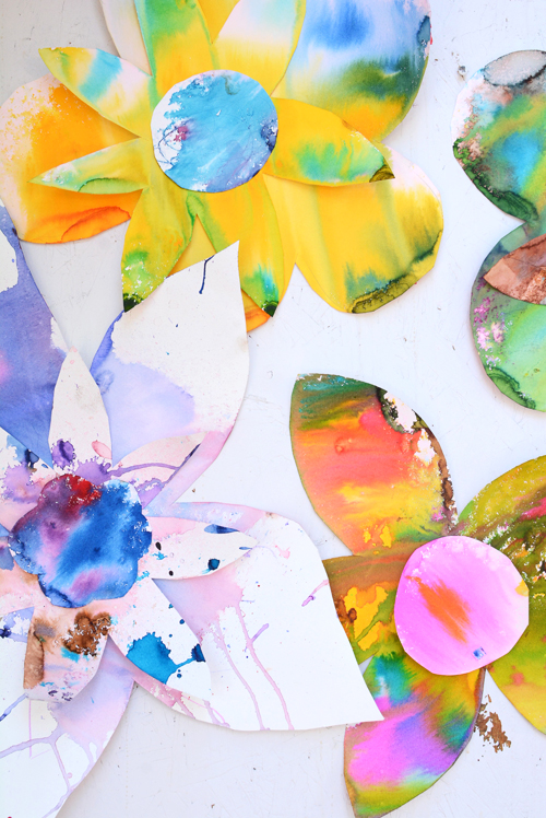 500x748 Spring Watercolor Flower Art For Toddlers - Spring Watercolor