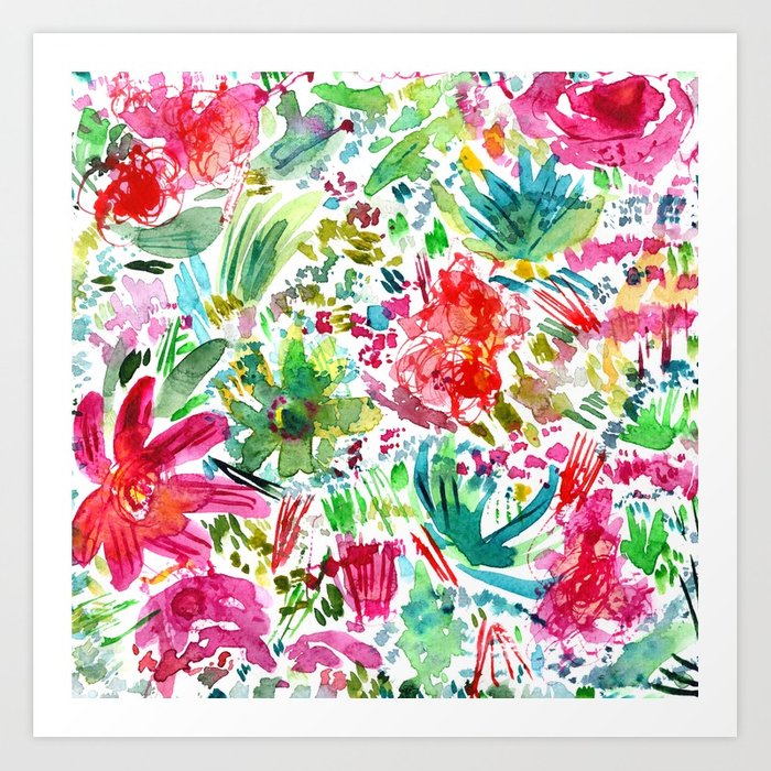 700x700 Spring Vibes Watercolor Art Print By Katerinaizotova Society6 - Spring Watercolor Paintings