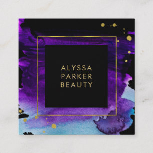 307x307 Watercolor Business Cards Zazzle - Square Watercolor