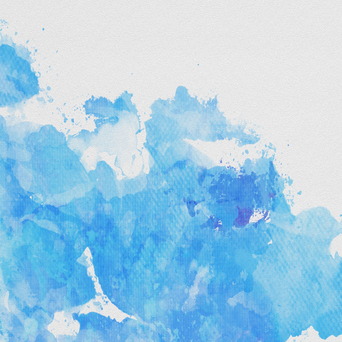 1100x1100 Watercolour Clouds, Original (Square) - Square Watercolor