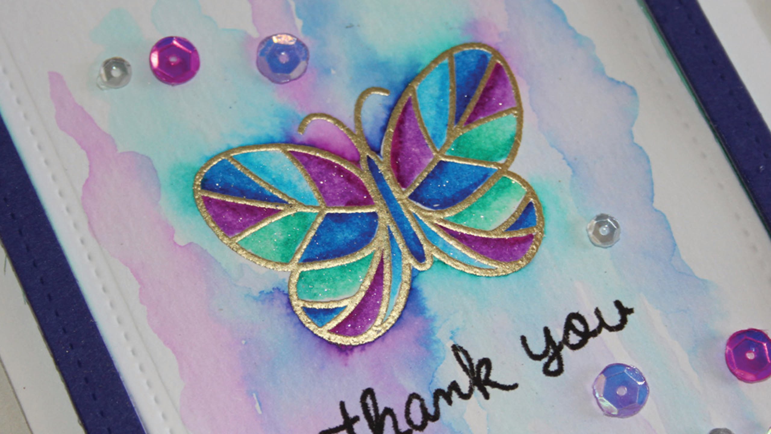 2560x1440 How To Get A Stained Glass Look With Watercolor - Stained Glass Watercolor