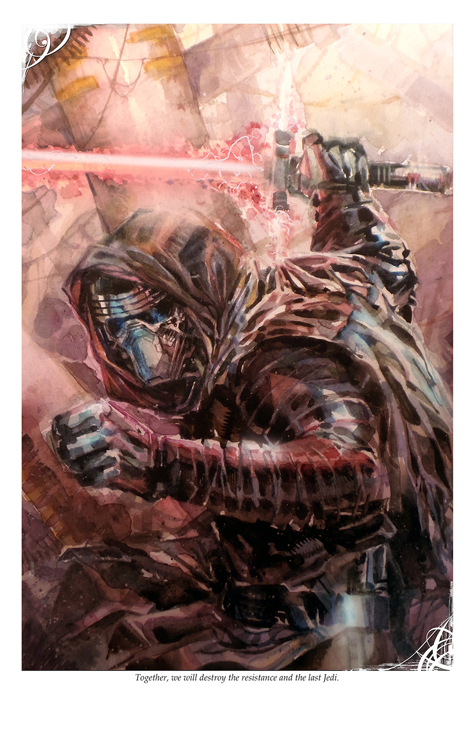 971x1500 Kylo Ren - Star Wars Watercolor
