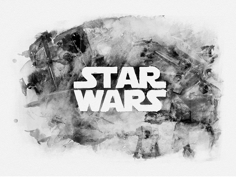 800x600 Star Wars Watercolor Letering By Cyril Mikhailov - Star Wars Watercolor