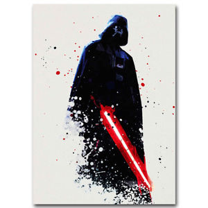 300x300 Watercolor Star Wars Darth Vader Movie Canvas Poster Art Print - Star Wars Watercolor