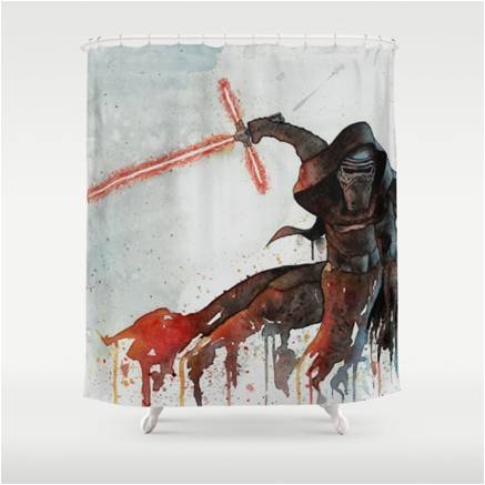 437x437 Star Wars Watercolor Kylo Ren Shower Curtain Star Wars Bedroom - Star Wars Watercolor Art