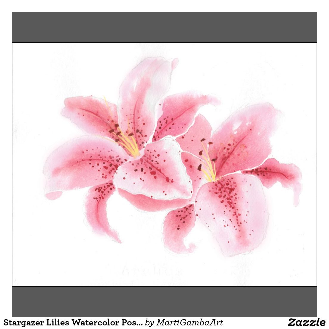 1104x1104 Stargazer Lilies Watercolor Poster Tattoo - Stargazer Lily Watercolor
