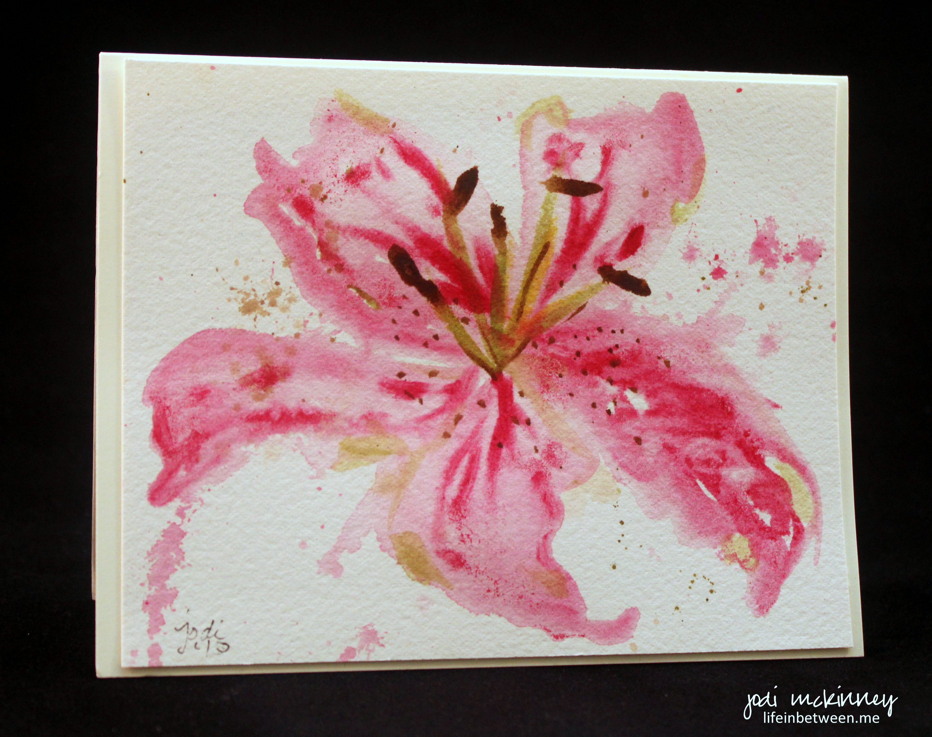 3530x2791 June 2015 The Creative Life In Between - Stargazer Lily Watercolor
