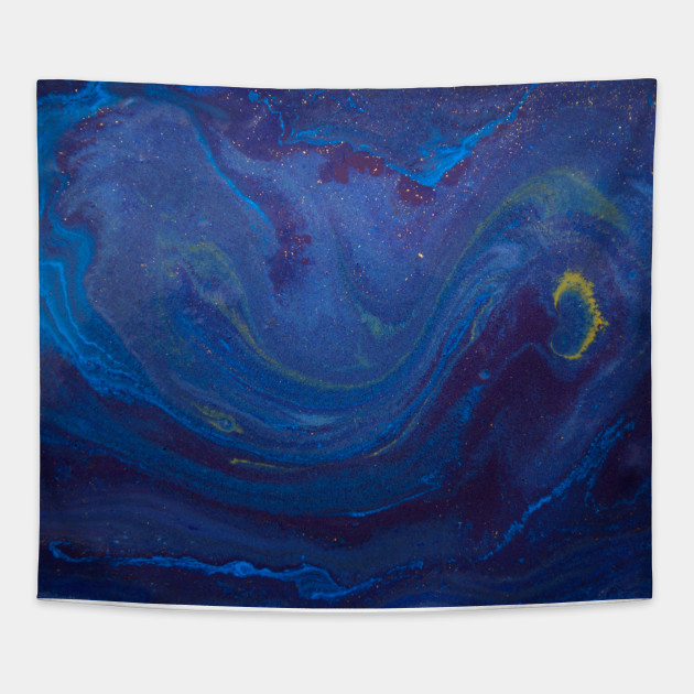 630x630 Navy Blue Starry Night Watercolor Painting - Starry Night Watercolor