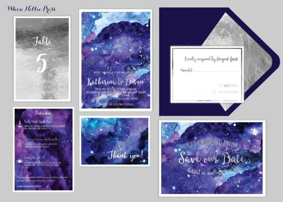 900x642 Starnight Sky Wedding Invitations - Starry Night Watercolor