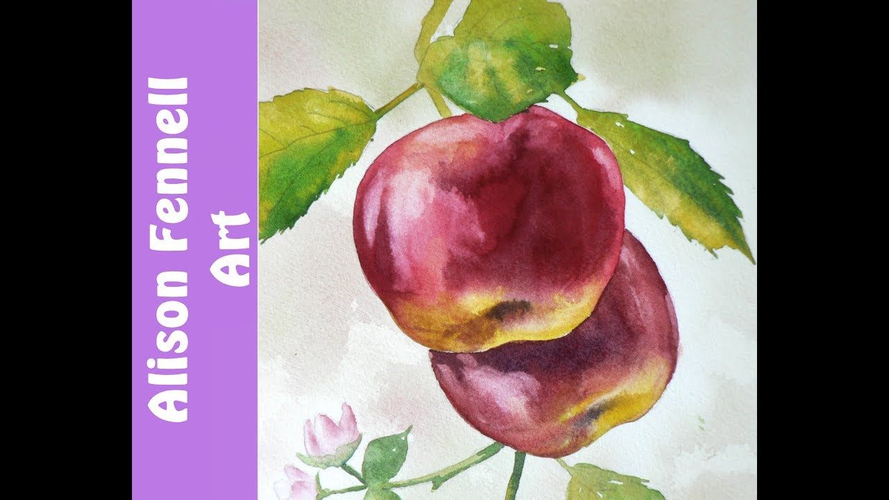 1280x720 Painting Apples In Watercolor - Starting A Watercolor Painting