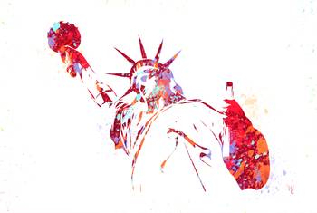 350x235 Statue Of Liberty - Statue Of Liberty Watercolor