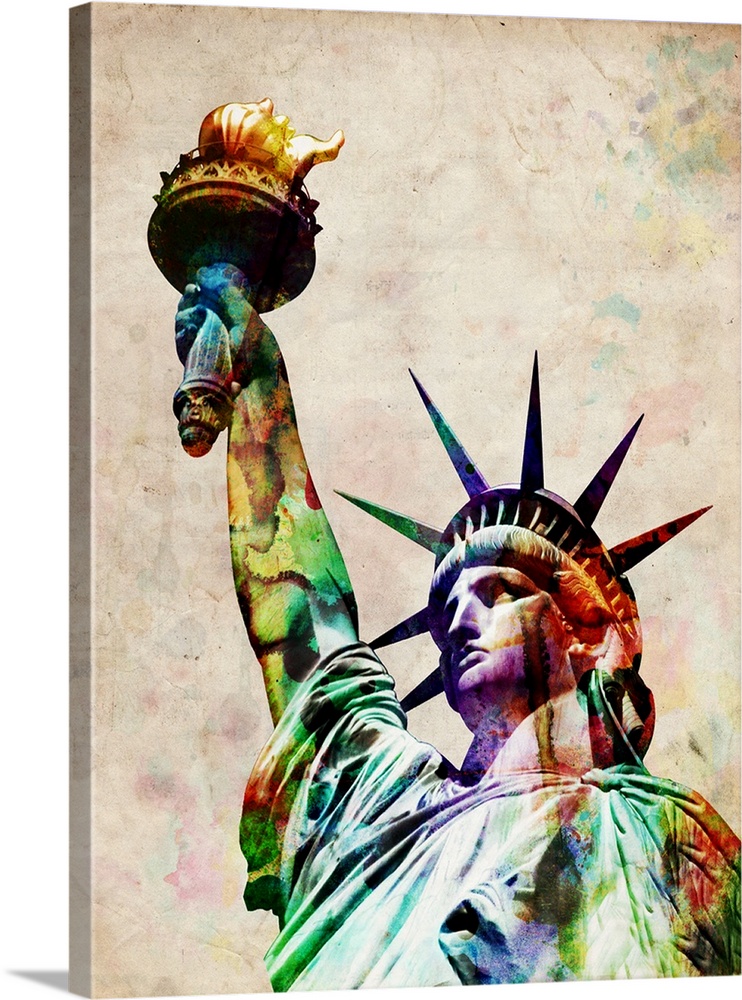 742x1000 Statue Of Liberty Watercolor Illustration Wall Art, Canvas Prints - Statue Of Liberty Watercolor