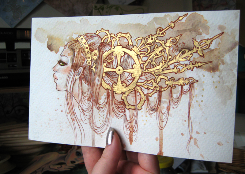 800x569 Steampunk Girl Althea By Sashafitzgerald - Steampunk Watercolor