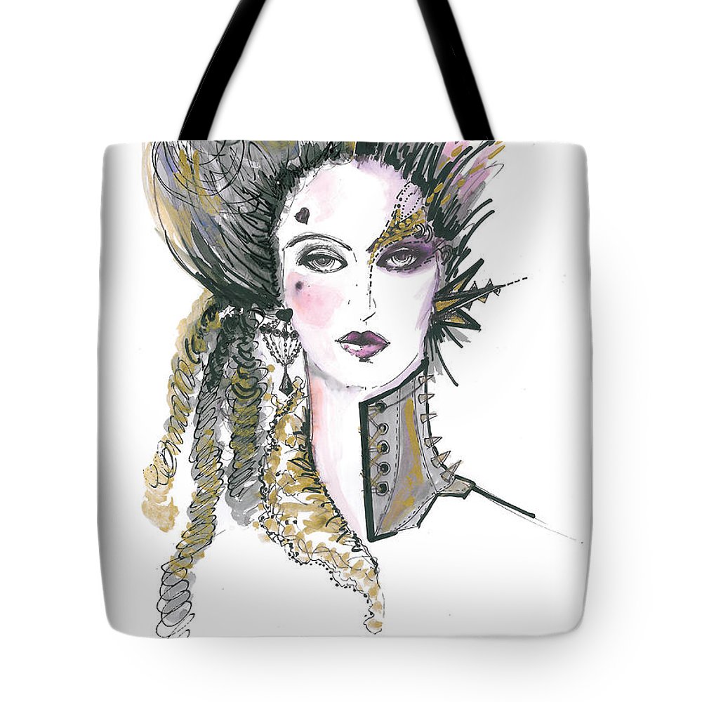 1000x1000 Steampunk Watercolor Fashion Illustration Tote Bag For Sale By - Steampunk Watercolor