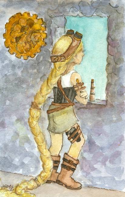 412x650 Stunning Steampunk Watercolor Painting Reproductions For Sale On - Steampunk Watercolor