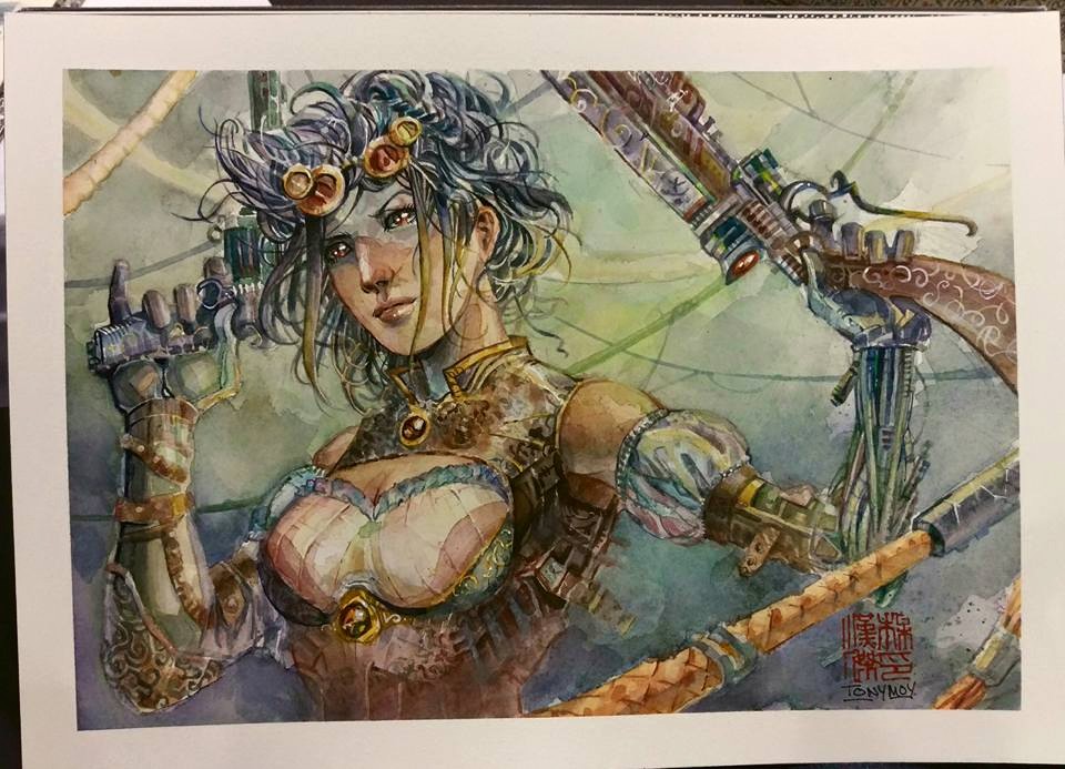 960x693 Lady Mechanika - Steampunk Watercolor