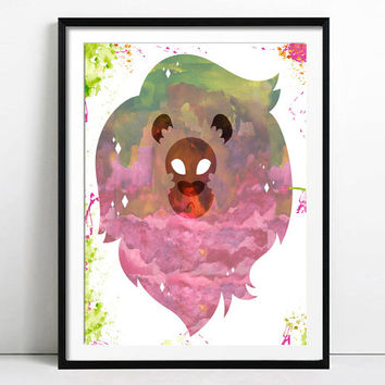 354x354 Steven Universe Lion, Poster Watercolor From Lacotedesign On Etsy - Steven Universe Watercolor