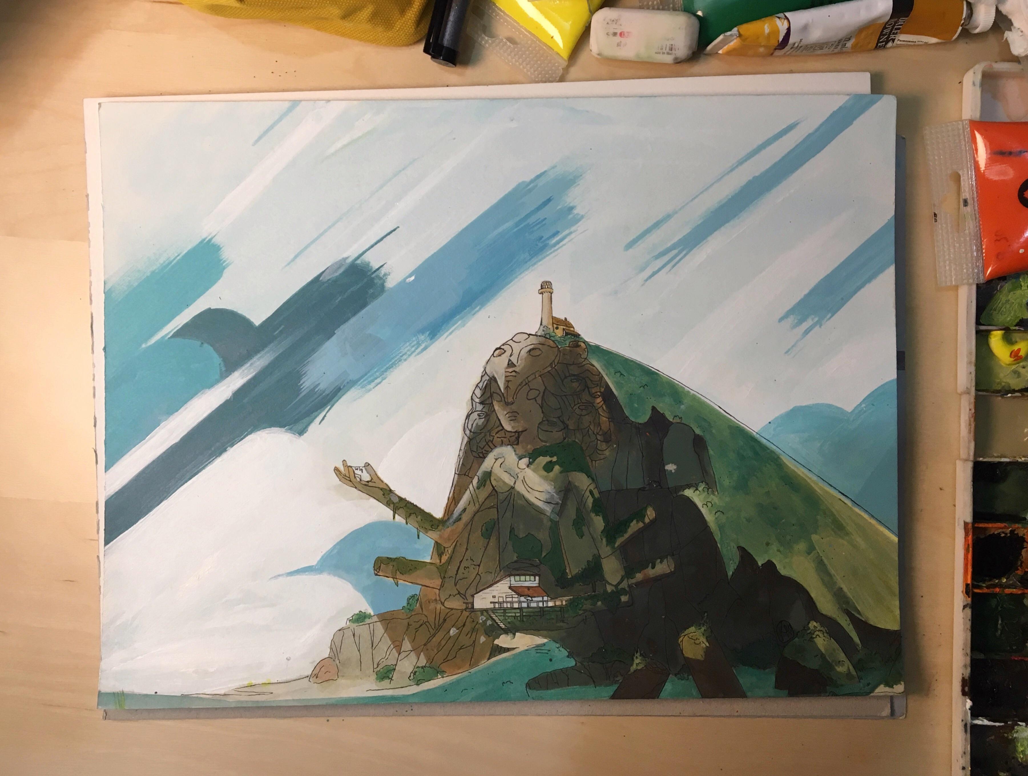 3602x2720 Steven Universe Background Art Practice! Acrylic On Paper - Steven Universe Watercolor