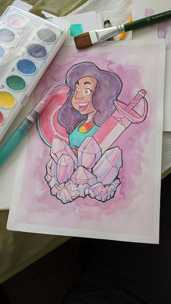 576x1024 Stevonnie Watercolor Commission Steven Universe Amino - Steven Universe Watercolor
