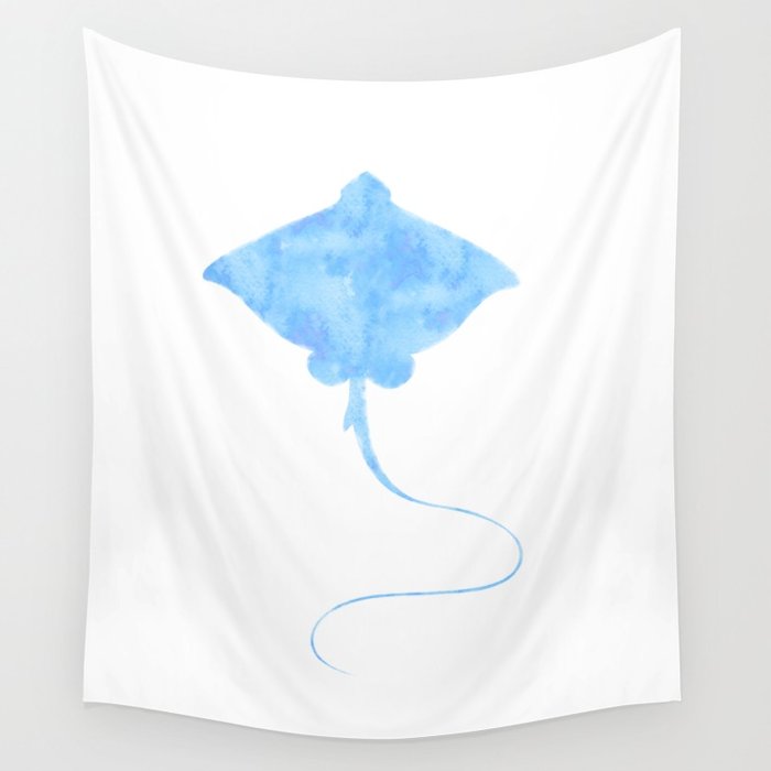 700x700 Watercolor Stingray Wall Tapestry By Shadowisper Society6 - Stingray Watercolor