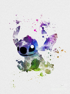 225x300 Lilo And Stitch Art Fine Art America - Stitch Watercolor