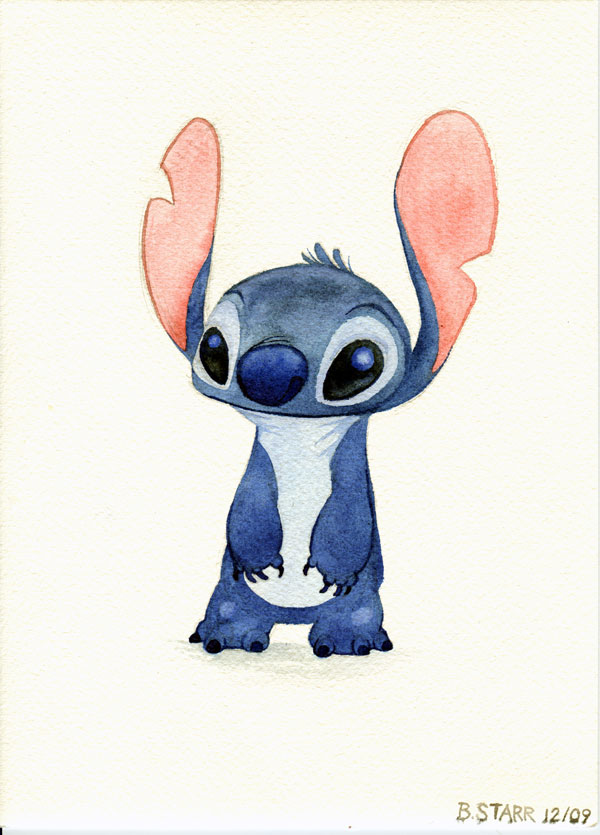 600x835 Stitch Watercolor By Brandonstarr - Stitch Watercolor