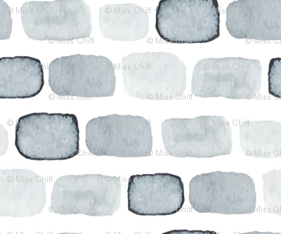 400x333 Gray Grey Block Spots Dots Abstract Stone Watercolor Wall On White - Stone Watercolor