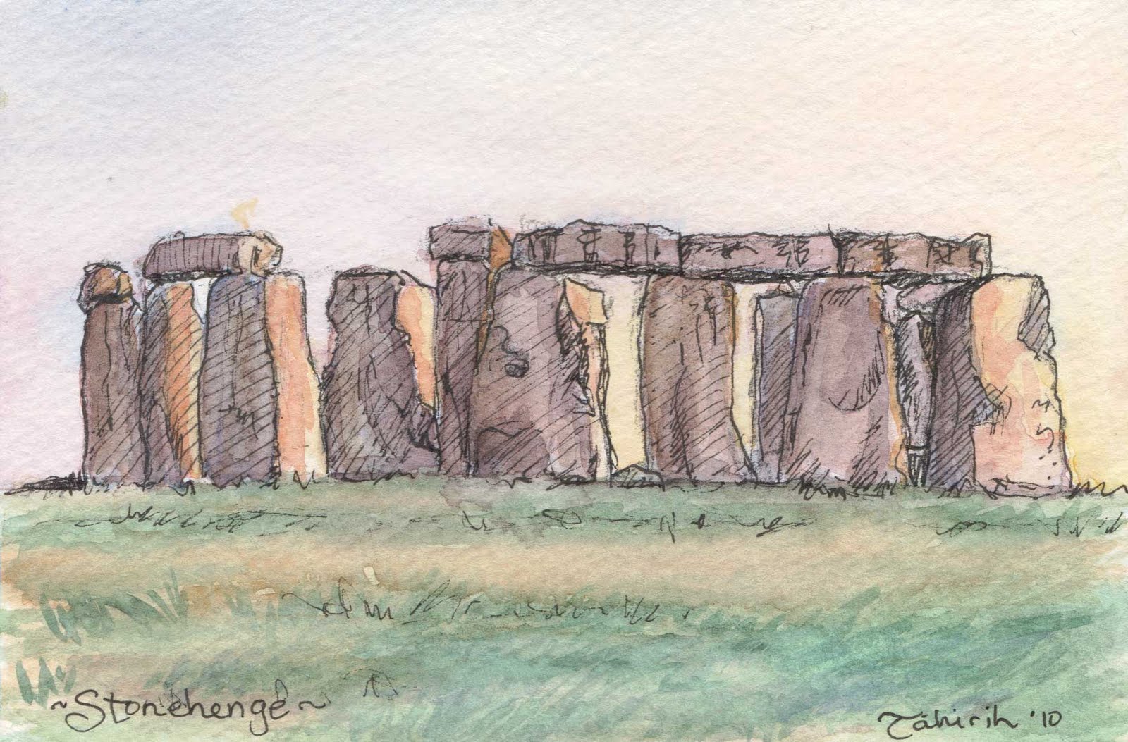 1600x1053 My Painted Life Stonehenge Postcard - Stonehenge Watercolor