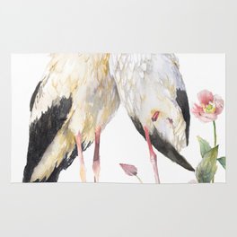 264x264 Stork Rugs Society6 - Stork Watercolor