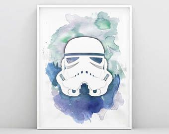 340x270 Storm Trooper Print Etsy - Stormtrooper Watercolor