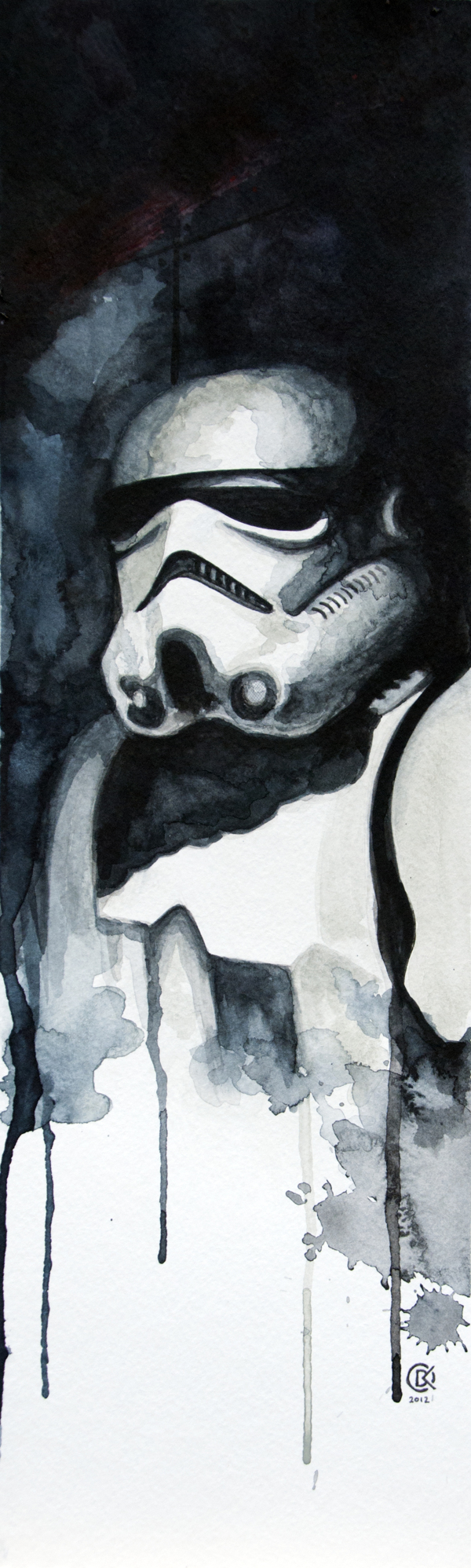 600x1997 Stormtrooper (Watercolor Study) By David Kraig, Via Behance - Stormtrooper Watercolor