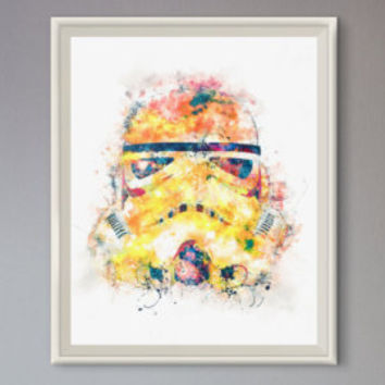 354x354 Stormtrooper Watercolor Art Print Star From Star2go On Etsy Art - Stormtrooper Watercolor