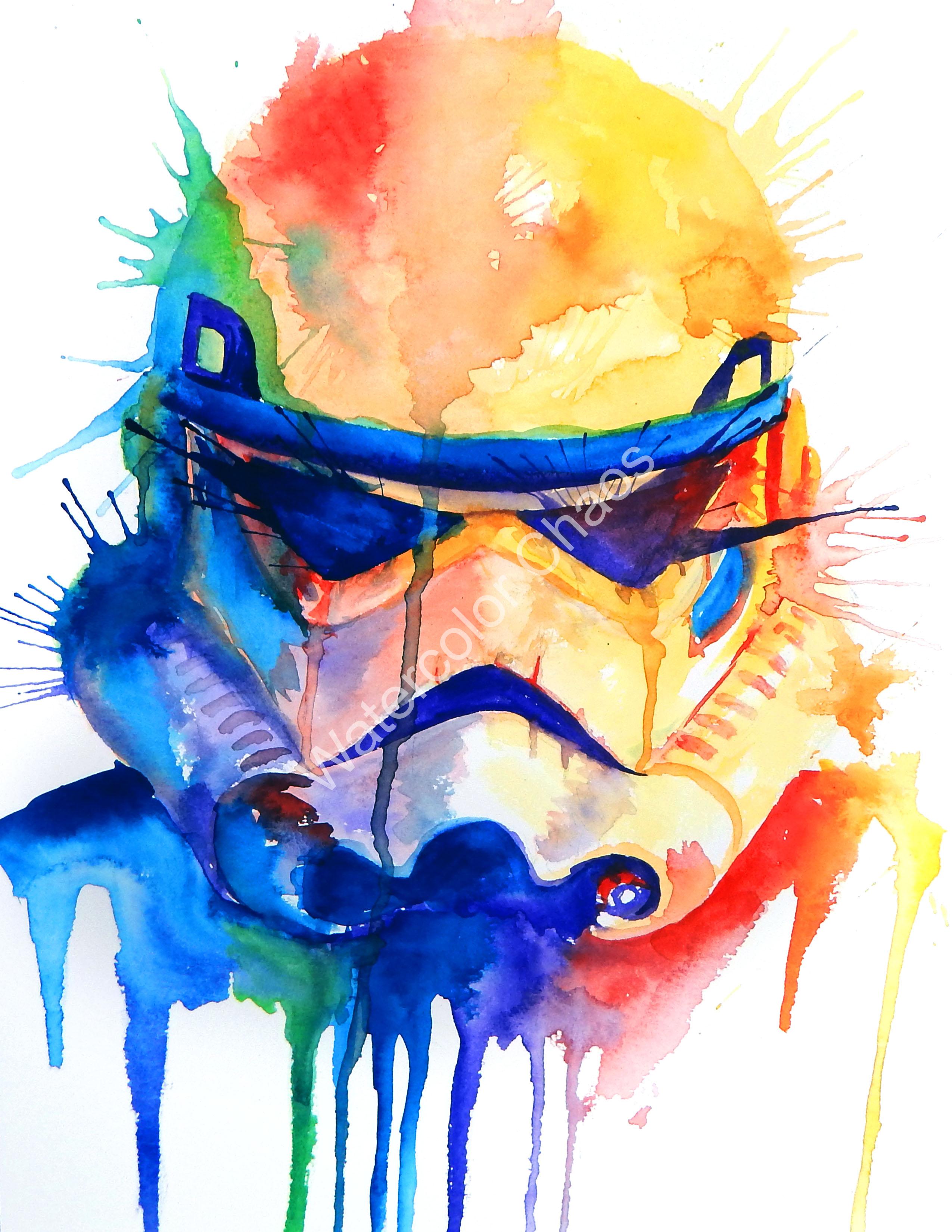 2550x3300 Stormtrooper Watercolor Chaos - Stormtrooper Watercolor